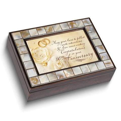 50TH ANNIVERSARY Mother of Pearl and Resin Music Box: YOU LIGHT UP MY LIFE - Robson's Jewelers
