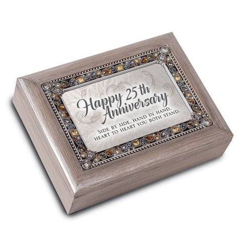 25TH Anniversary Resin and Crystal Music Box: YOU LIGHT UP MY LIFE - Robson's Jewelers