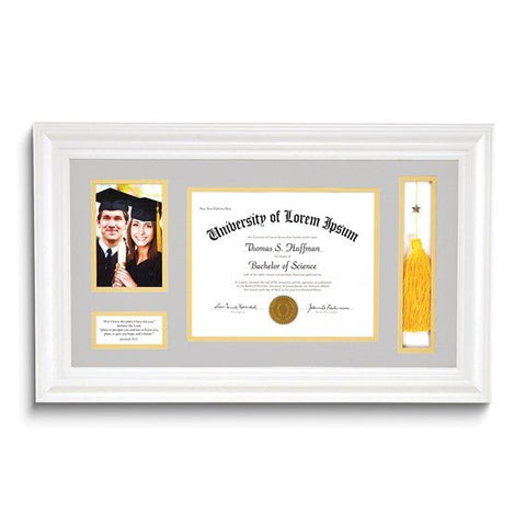 Graduation 4x6 Photo, Diploma, and Tassel White Frame with Verse Jeremiah 29 - Robson's Jewelers