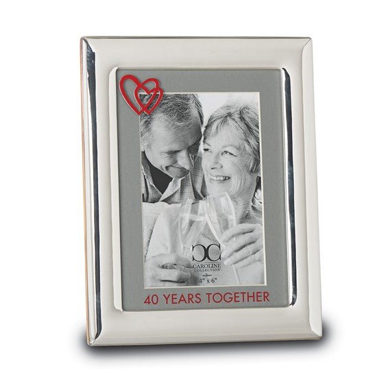40 YEARS TOGETHER 4x6 Silver-tone Zinc Alloy Frame - Robson's Jewelers