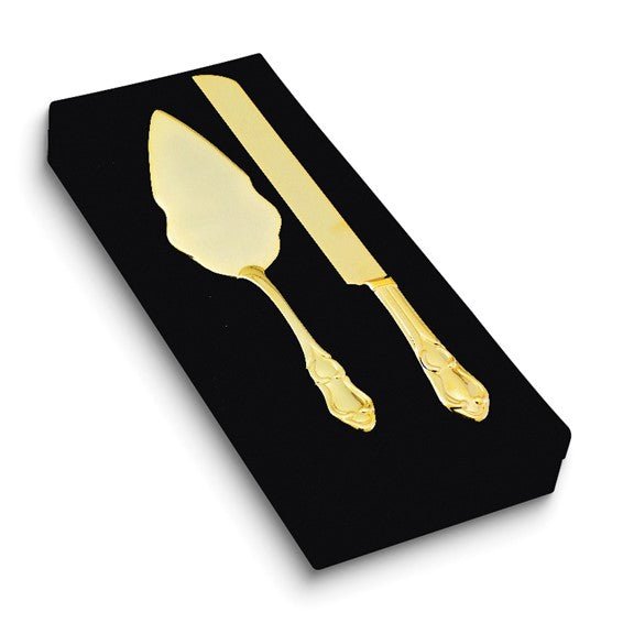 Gold-plated Cake Knife and Server Set - Robson's Jewelers