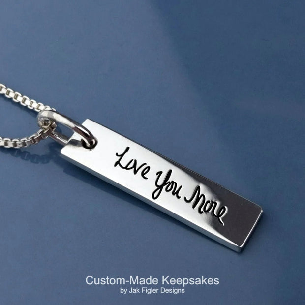 Round Handwriting Necklace - Robson's Jewelers