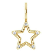 14K Yellow .03 CTW Natural Diamond Star Pendant - Robson's Jewelers
