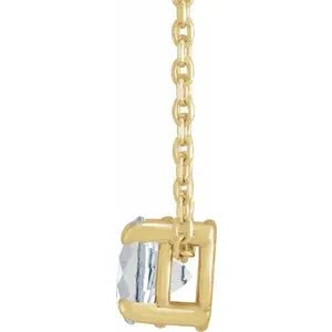 14K Yellow 1/5 CT Natural Diamond 16-18" Necklace - Robson's Jewelers