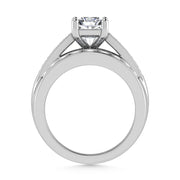 14K White Gold Lab Grown Diamond 3 7/8 Ct.Tw. Radiant Shape Engagement Ring (Center 2CT) - Robson's Jewelers