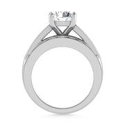 14K White Gold Lab Grown Diamond 2 7/8 Ct.Tw. Round Shape Engagement Ring (Center 2CT) - Robson's Jewelers