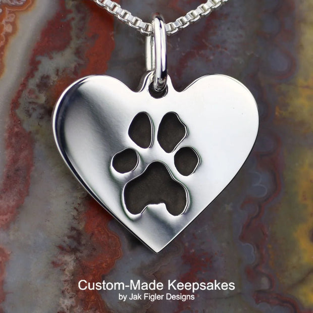 Heart Pawprint Necklace - Robson's Jewelers