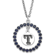 MLB Texas Rangers Silver-tone Spirit Crystal Wreath Necklace - Robson's Jewelers