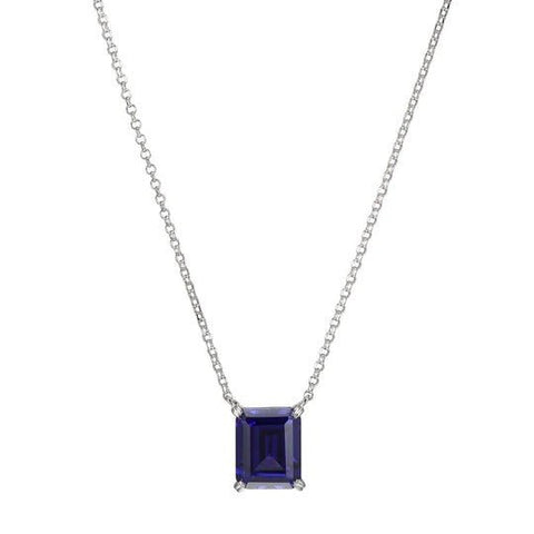 Tanzanite Color CZ Necklace - Robson's Jewelers