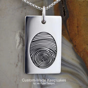 Dog Tag Fingerprint Necklace - Robson's Jewelers